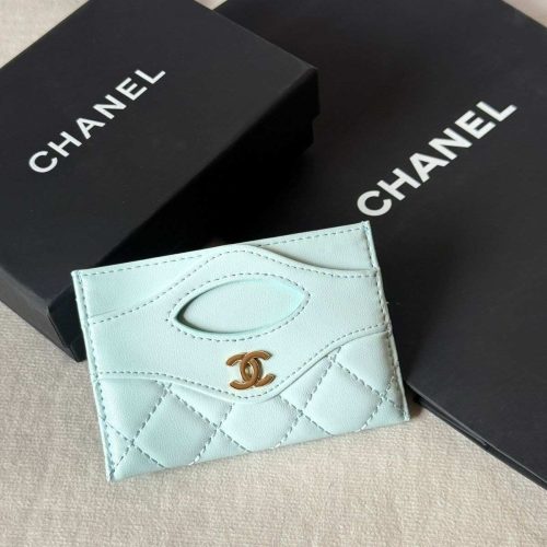 Chanel 31 Card Holder Baby Blue