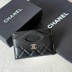 Chanel 31 Card Holder Black Lambskin Leather