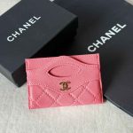 Chanel 31 Card Holder Deep Pink Caviar Leather