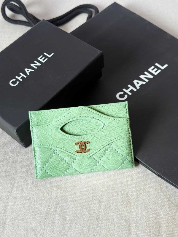Chanel 31 Card Holder Pastel Green