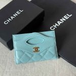 Chanel 31 Card Holder Tiffany Blue