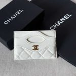 Chanel 31 Card Holder White Caviar Leather GHW