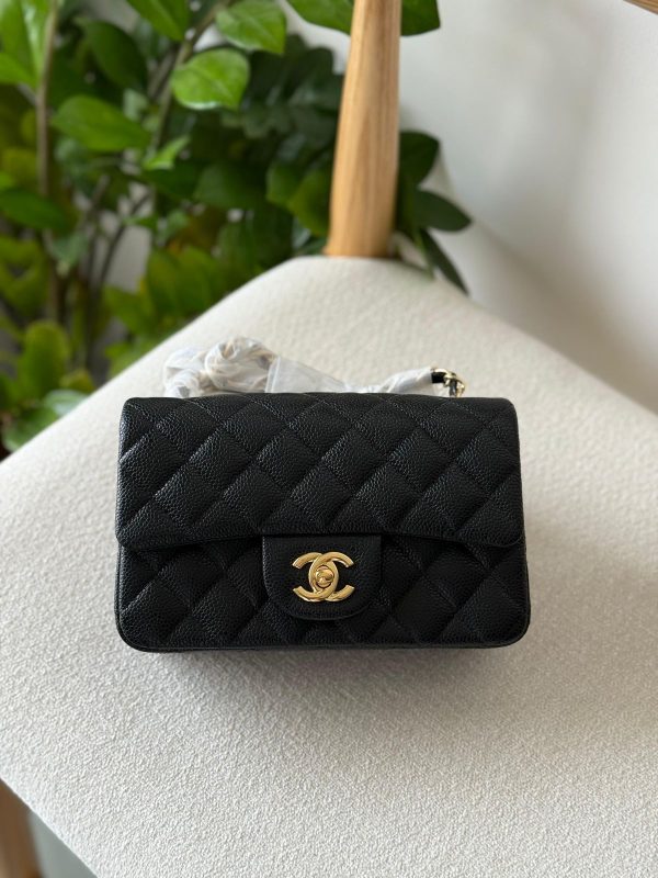 Chanel Black Caviar Mini Flap Bag