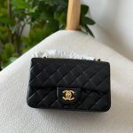 Chanel Black Lambskin Mini Flap Bag GHW