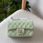 Chanel Light Mint Caviar Mini Flap Bag