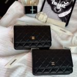 Chanel Classic Wallet On Chain Black Lambskin Leather