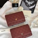 Chanel Classic Wallet On Chain Burgundy Caviar Leather