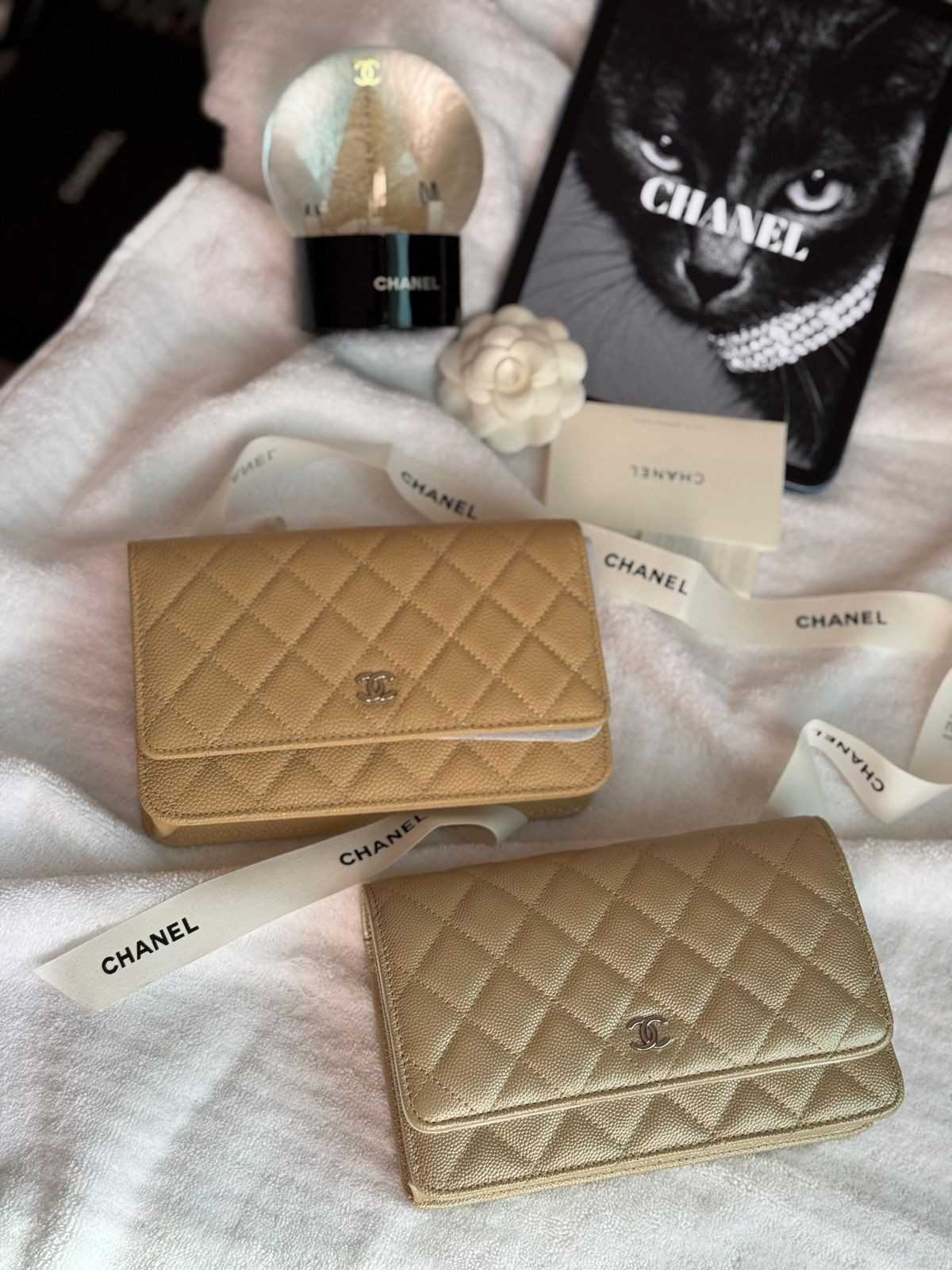 Chanel Classic Wallet On Chain Gold Caviar Leather Chanel Classic Wallet On Chain Gold Caviar Leather - Image 1