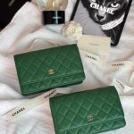 Chanel Classic Wallet On Chain Green Caviar Leather