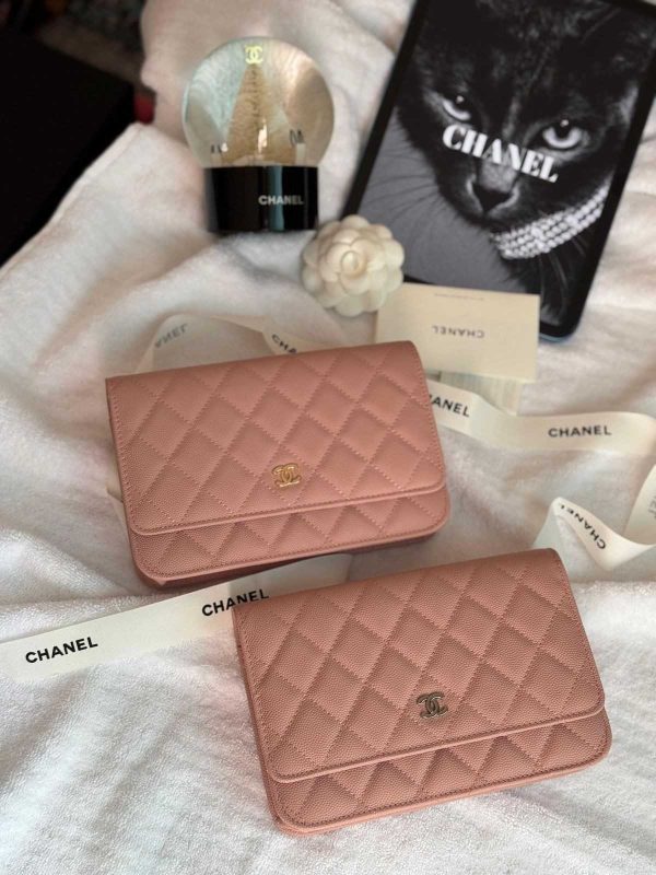 Chanel Classic Wallet On Chain Light Pink