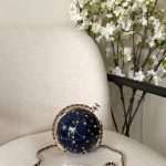 Chanel Dark Blue & Gold Resin Diamante Celestial Globe Minaudiere Evening Bag