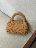 Chanel Kelly Bag Mini Fringe Beige Raffia