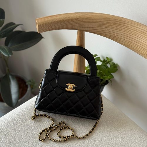 Chanel Kelly Bag Mini Black Calfskin
