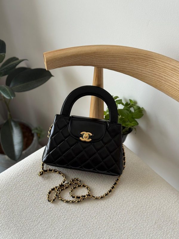 Chanel Kelly Bag Mini Black Calfskin