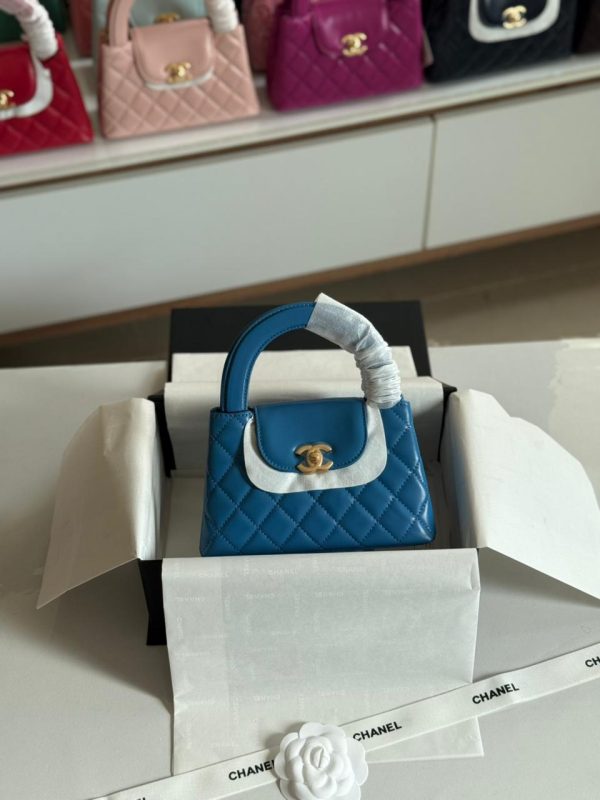 Chanel Kelly Bag Mini Blue Calfskin