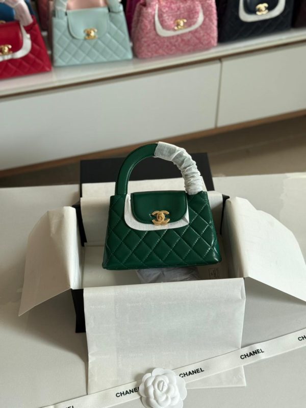 Chanel Kelly Bag Mini Dark Green Calfskin