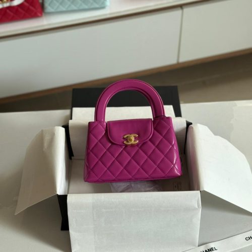 Chanel Kelly Bag Mini Fuchsia Pink Calfskin