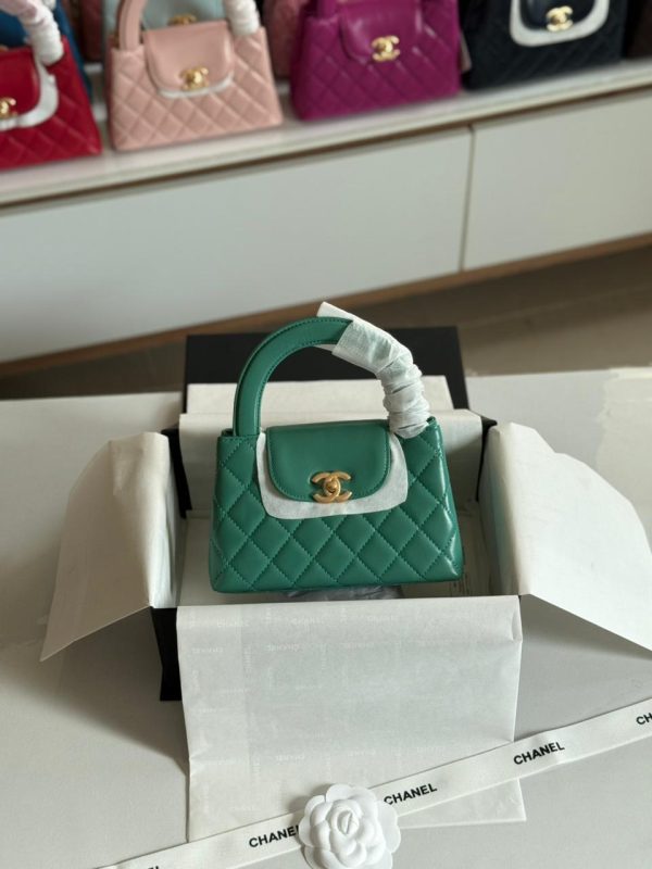 Chanel Kelly Bag Mini Light Green Calfskin