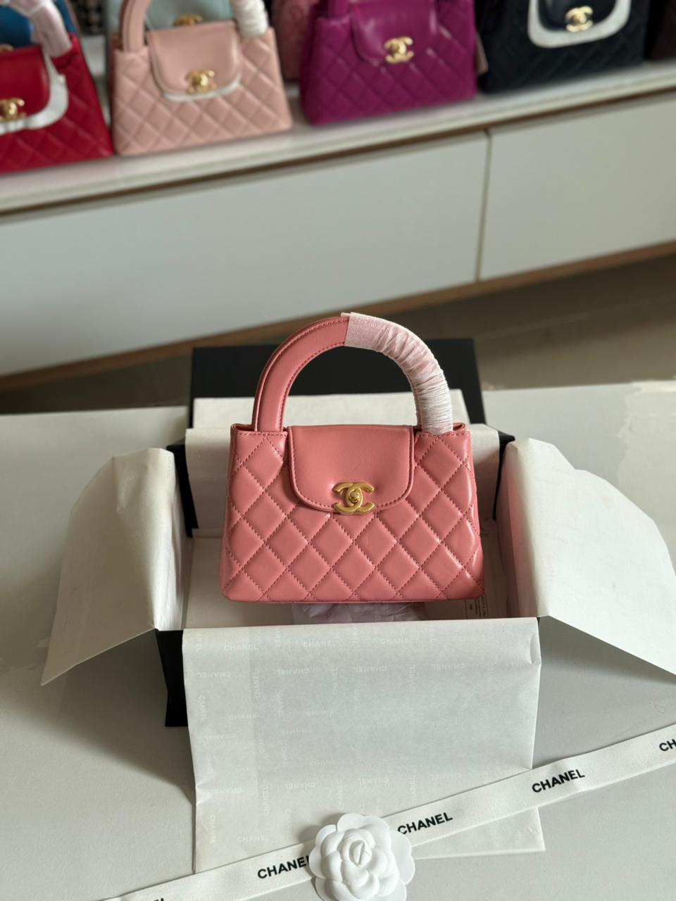 Chanel Kelly Bag Mini Light Pink Calfskin Chanel Kelly Bag Mini Light Pink Calfskin
