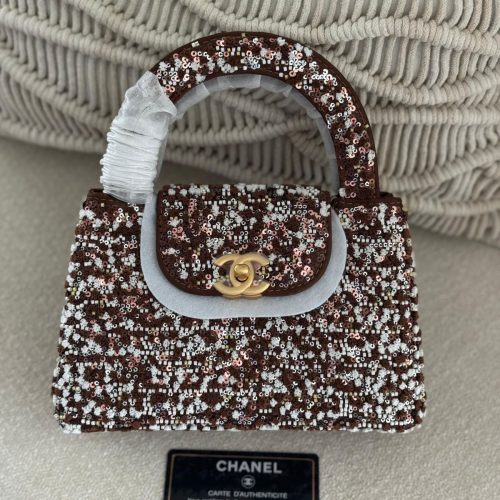 Chanel Kelly Bag Mini Multi-Colored Sequined
