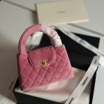 Chanel Kelly Bag Mini Pink Velvet