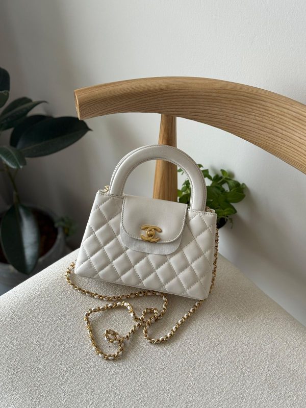 Chanel Kelly Bag Mini White Calfskin