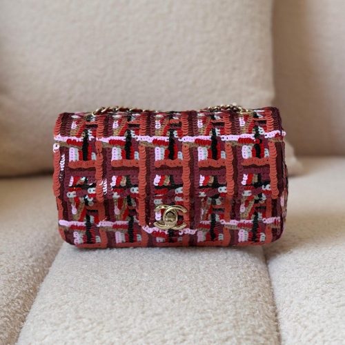 Chanel Sequin Tweed Classic Flap Bag
