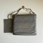 Chanel 22 Small Grey Calfskin Bag