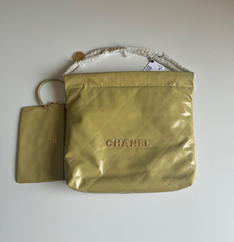 Chanel 22 Small Olive Calfskin Bag