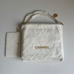Chanel 22 Small White Calfskin Bag