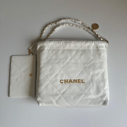 Chanel 22 Small White Calfskin Bag