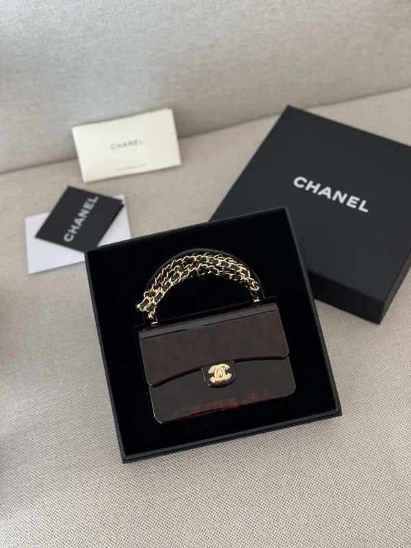 Chanel Tortoiseshell Plexi Mini Evening Clutch Bag