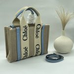 Chloe Tote Small Woody Beige & Blue