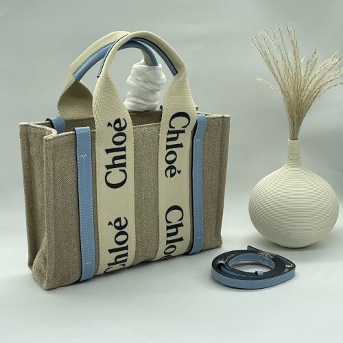 Chloe Tote Small Woody Beige & Blue