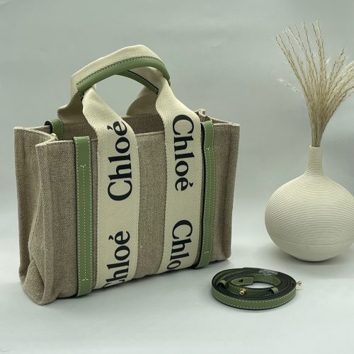 Chloe Tote Small Woody Beige & Green