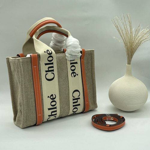 Chloe Tote Small Woody White & Brown