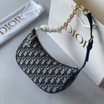 Christian Dior Navy Blue Oblique CD Lounge Bag
