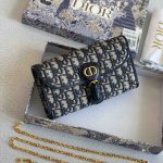 Dior Bobby East-West Pouch Blue Oblique Jacquard