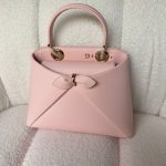 Dior Cigale Pink Shiny Supple Calfskin Leather Bag