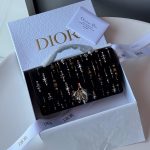 Dior My Dior Black Velvet My Dior Mini Bag With Crystal Embroidery