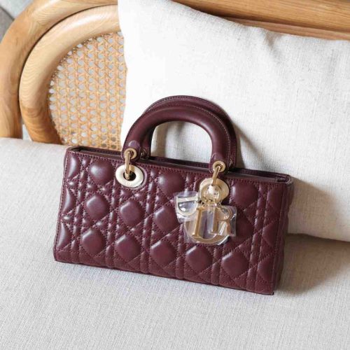 Dior Lady D-Joy Medium Burgundy Lambskin