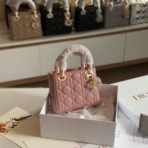Dior Lady Dior Mini Blush Pink Lambskin Bag