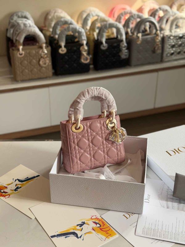 Dior Lady Dior Mini Blush Pink Lambskin Bag