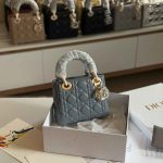 Dior Lady Dior Mini Cloud Gray Lambskin Bag