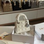 Dior Lady Dior Mini Latte Calfskin Bag