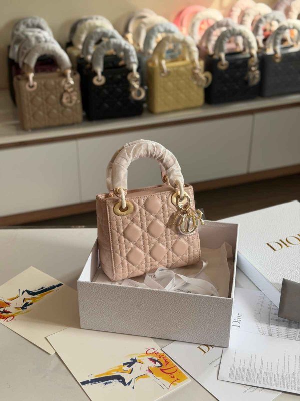 Dior Lady Dior Mini Pale Pink Lambskin Bag