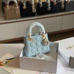 Dior Lady Dior Mini Placid Blue Lambskin Bag