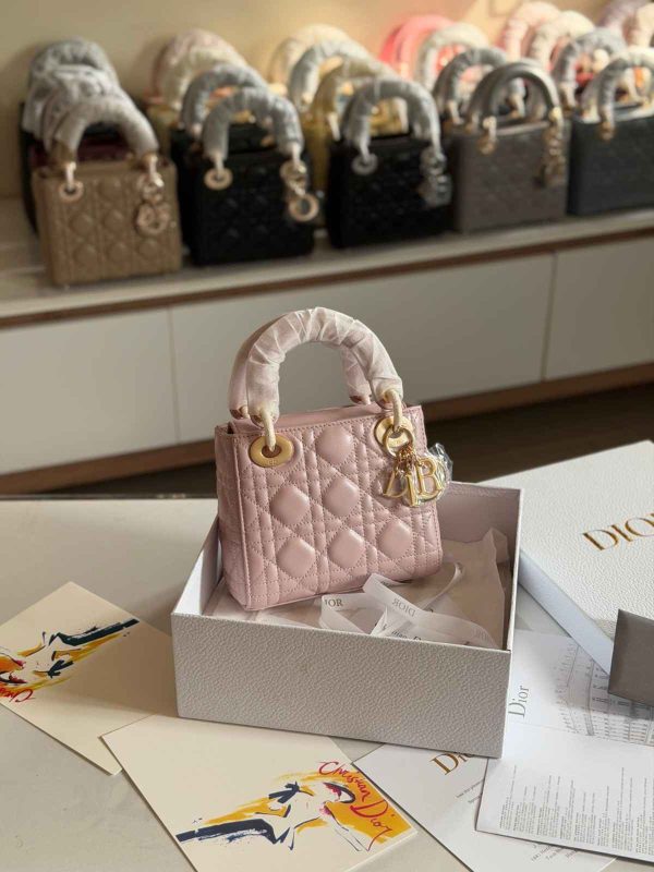 Dior Lady Dior Mini Powder Pink Lambskin Bag
