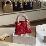 Dior Mini Lady Dior Red Cannage Calfskin Bag