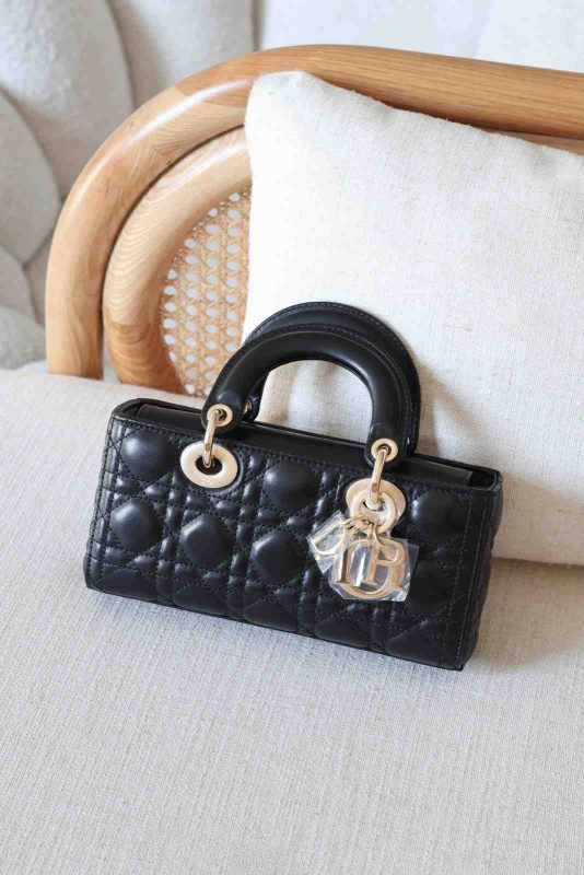 Dior Lady D-Joy Small Black Lambskin Cannage